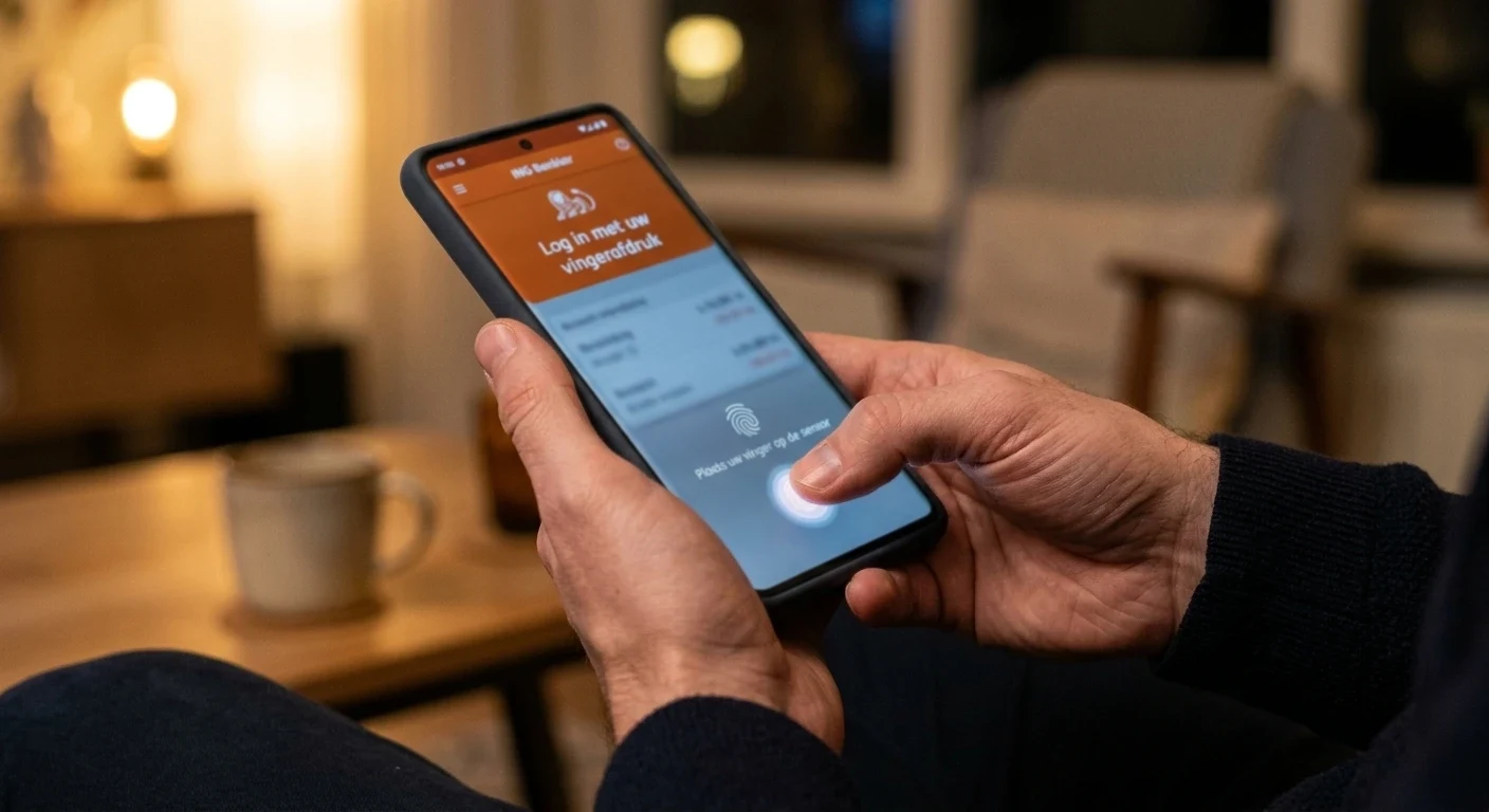 Inloggen bij de bank met een biometrische controle