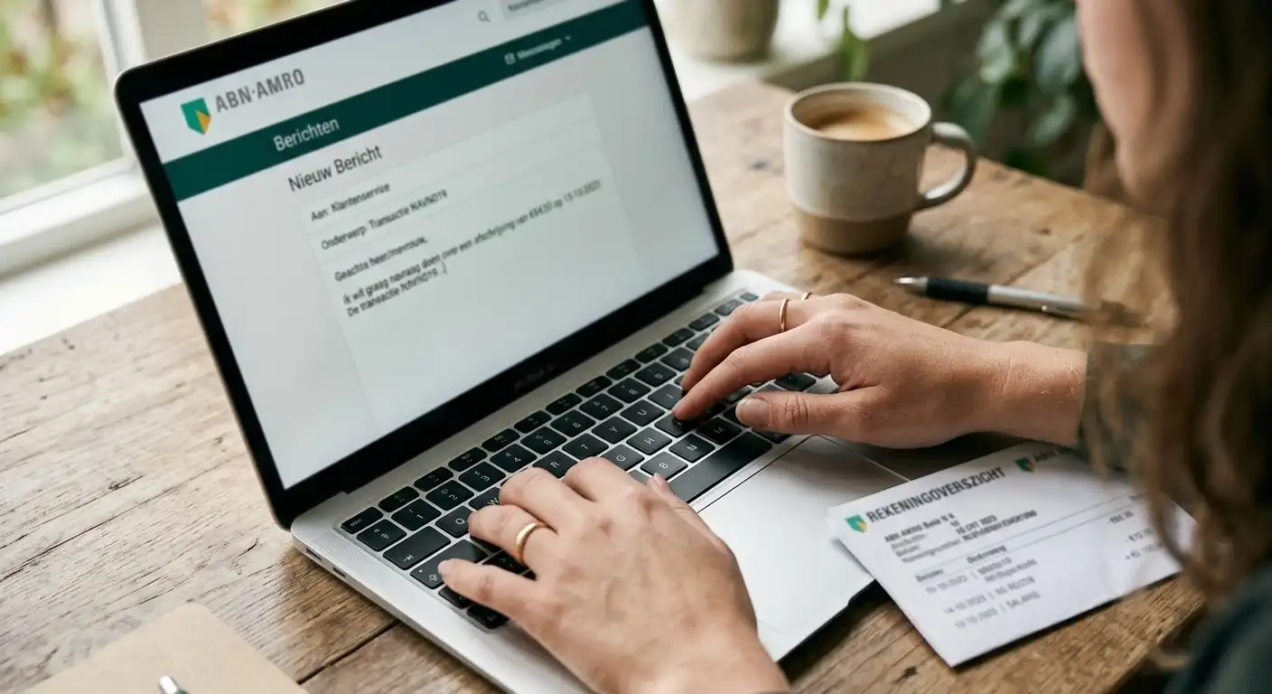 Schriftelijke melding indienen via de berichtenfunctie van de bank