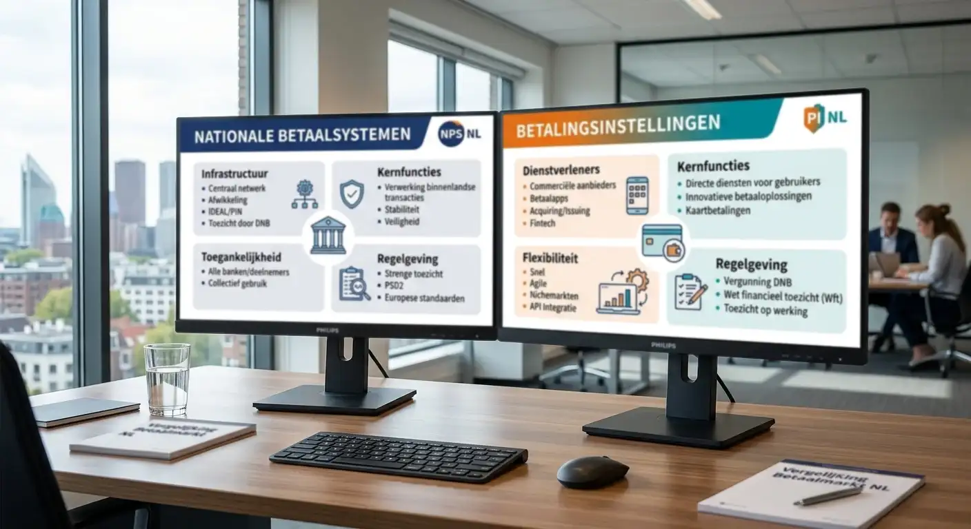 Nationaal betaalschema en betaalinstelling naast elkaar gelegd