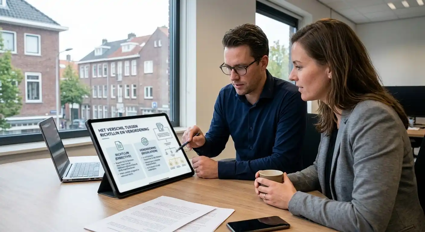 Verschil tussen een richtlijn en een verordening