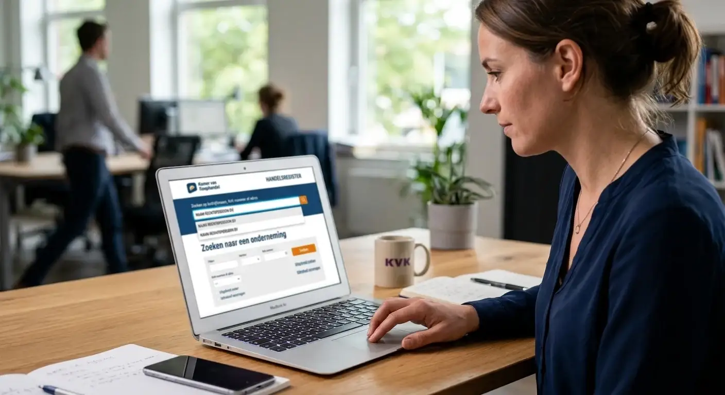 Juridische entiteit opzoeken in het openbare register