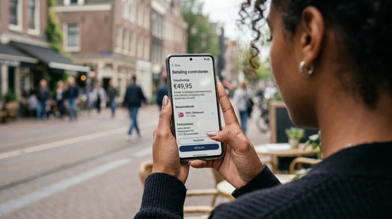 Bedrag en begunstigde controleren op het bevestigingsscherm