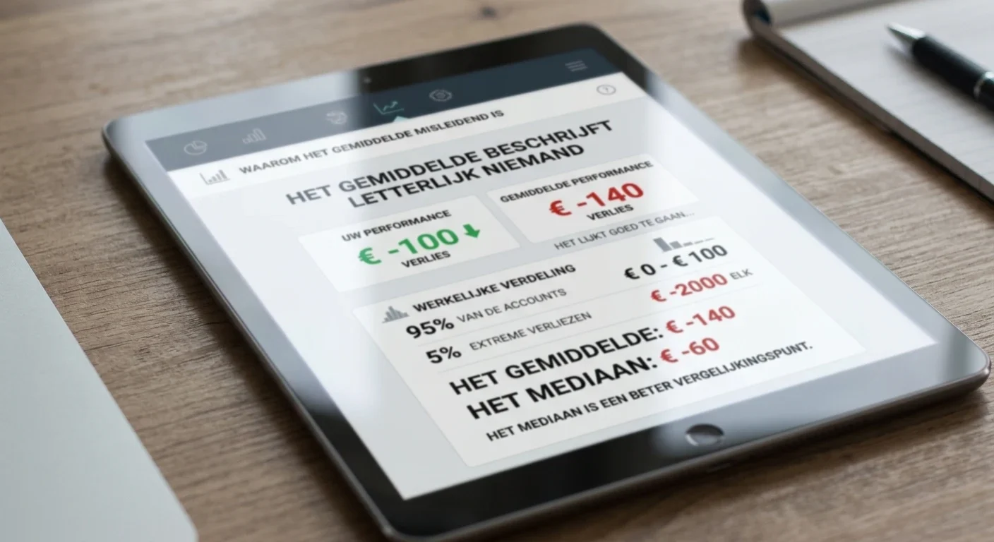 Enkele extreme waarden die het gemiddelde omhoog trekken