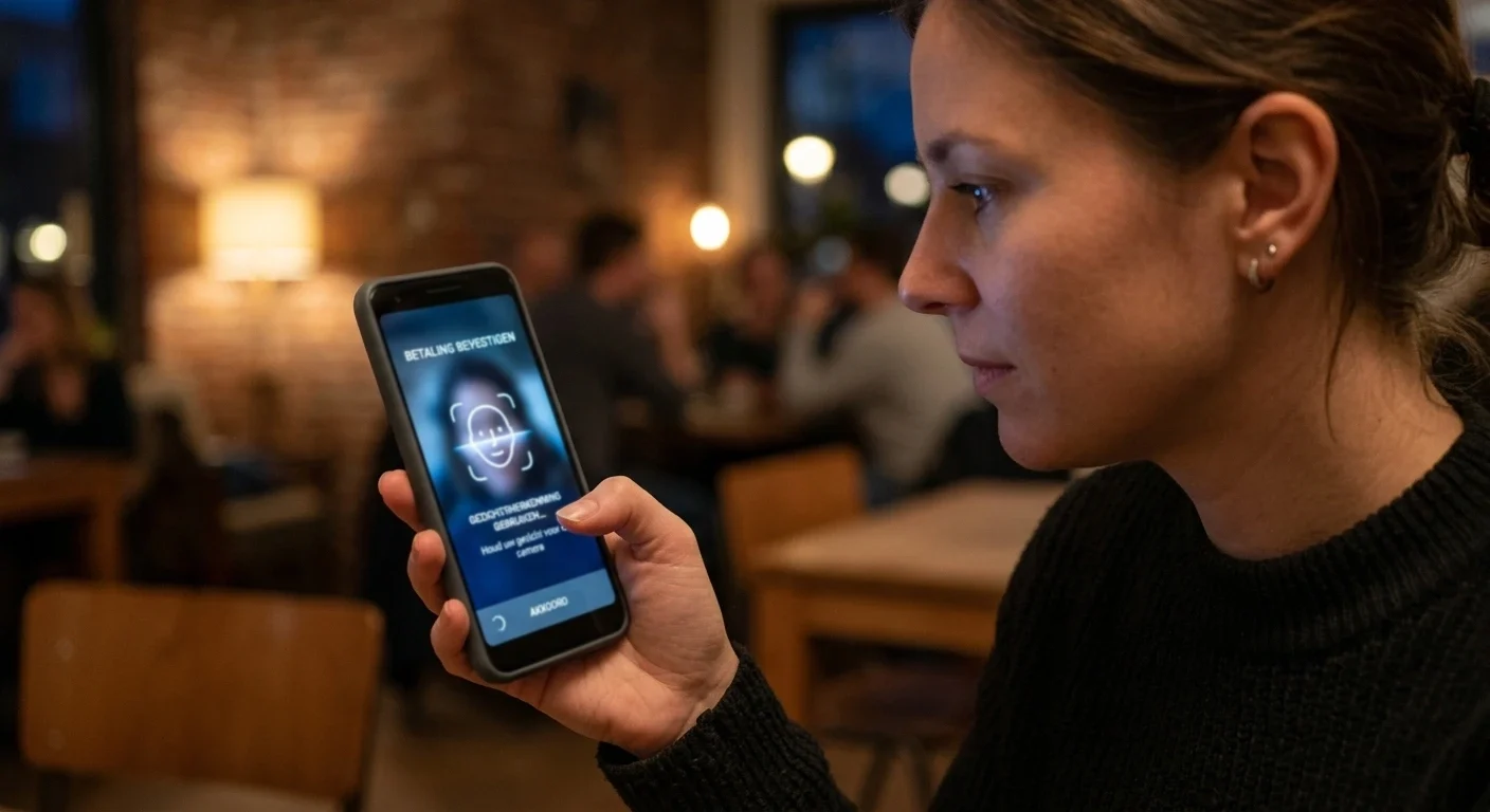 Bevestiging van een bankbetaling met tweefactorauthenticatie in een bankapp