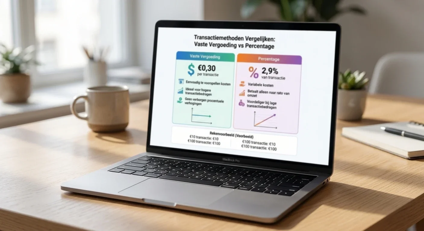 Vast tarief per transactie tegenover een percentage